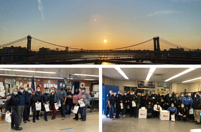 3,000 NYPD Police Officers in 16 precincts and commands in North Manhattan were deeply touched by the appreciation of the American people on April 15, 2021.