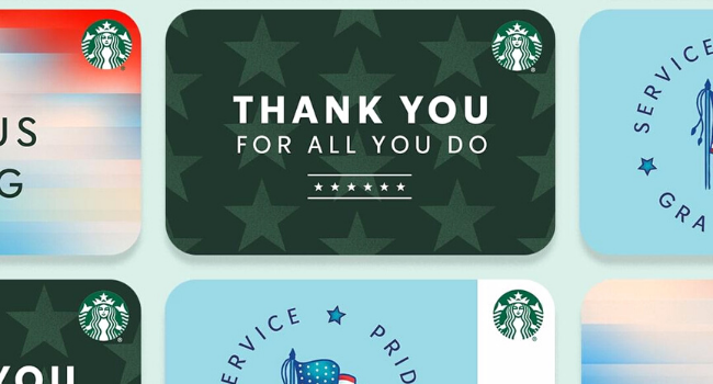 Starbucks Military eGift Cards